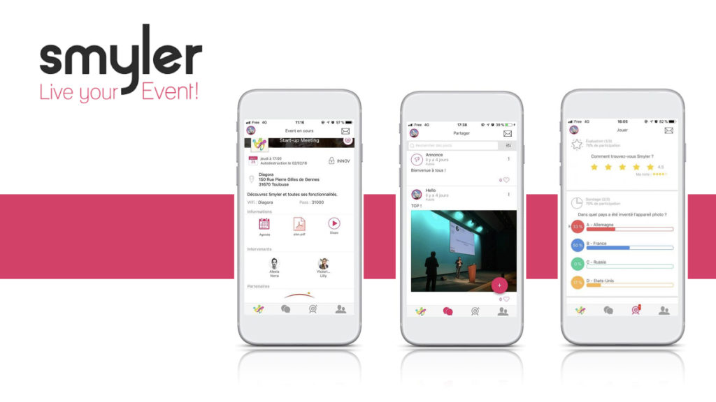 Events en présentiel et distanciel : Smyler et Dialogfeed lancent leur 1ère app ! © DR