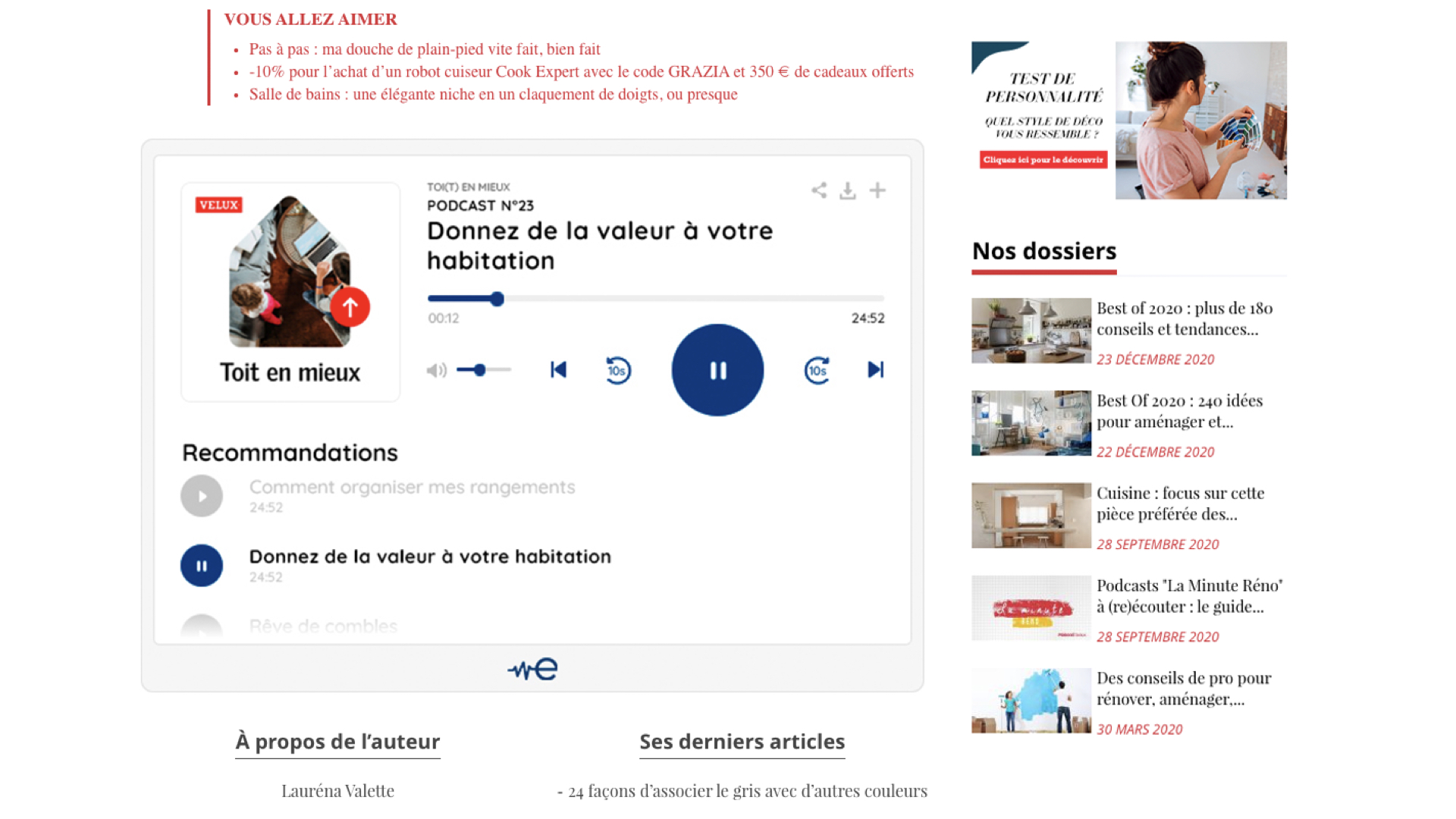 Edisound déploie déjà son player avec Reworld Media, premier groupe média thématique en France, ici sur le de Maison et Travaux © DR