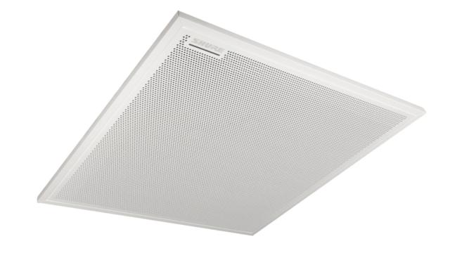 Le micro de plafond 910 intègre dans son canal auto mix, un AEC qui va rentrer dans toute la chaîne de traitement avec des réglages très simples© DR