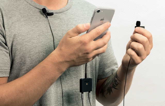 L’ensemble Røde SC6-L comprend deux micros Lavalier à fil, une interface Lightning et une sortie casque : une solution pour interview posée et statique. © DR