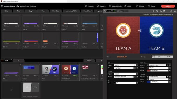 Roland Graphics Presenter 2.0 : L'atout maître du direct